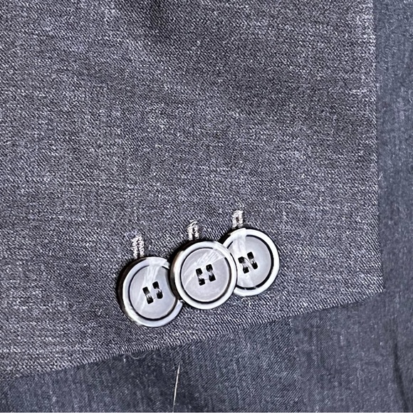 Mexx Dark Gray Wool Blend Tailored Women's Blazer Jacket - Picture 5 of 10